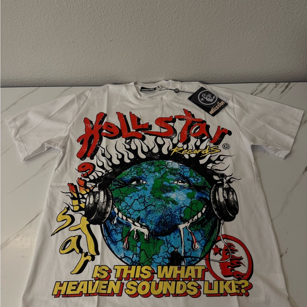 Hellstar Records White Graphic Tee
